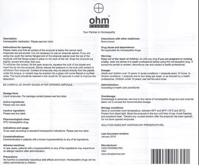 Insert English - ampoule box insert english